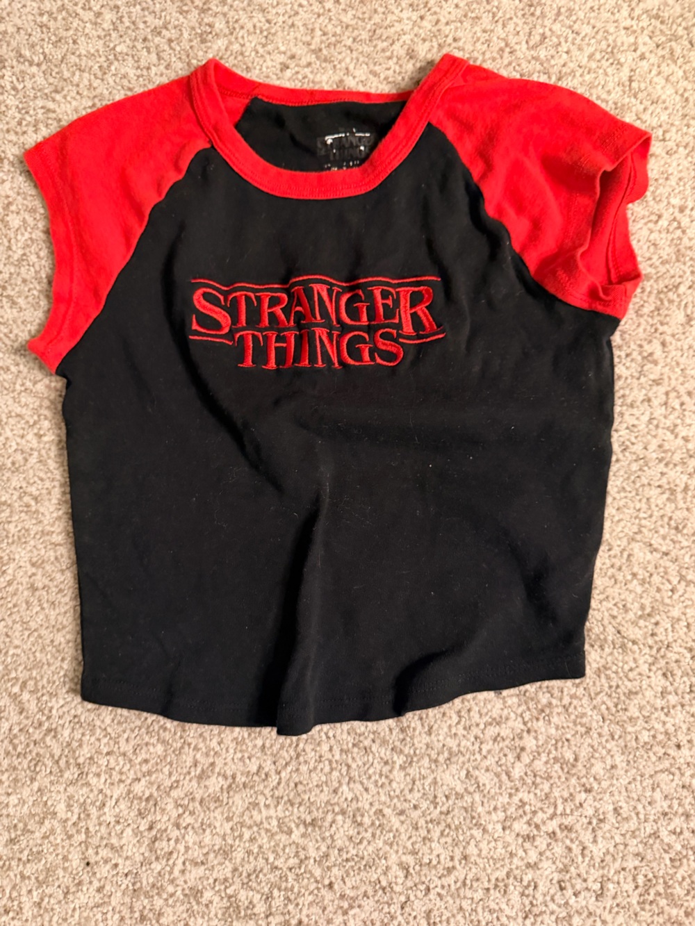 Stranger Things Black & Red Stranger Things Short Sleeve Tee